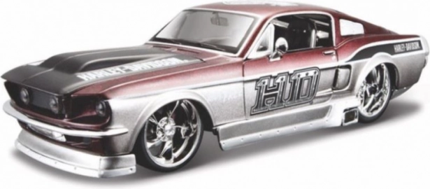 Zberateľský model auta FORD MUSTANG GT 1967 1:24 – licencia HARLEY-DAVIDSON