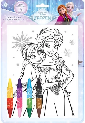 Omaľovánkový set s obojstrannými voskovkami Frozen – Ľadové kráľovstvo