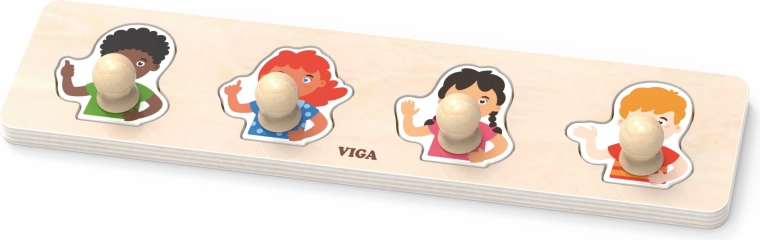 Viga prvé vkladacie puzzle s úchytmi – odtiene pleti