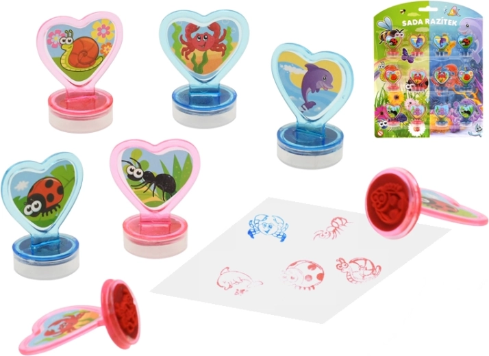 Sada pečiatok Hmyz a vodný svet, 12 ks