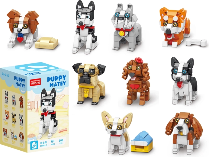Puppy Matey mini stavebnica roztomilé psíky (9 variantov) - 1 kus