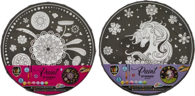 Maľovanie podľa čísel – kruhový obrázok 30 cm