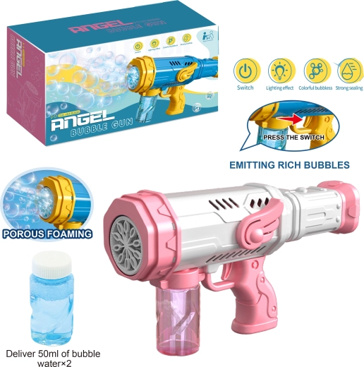 Bublifuková pištoľ ANGEL s modrým LED svetlom