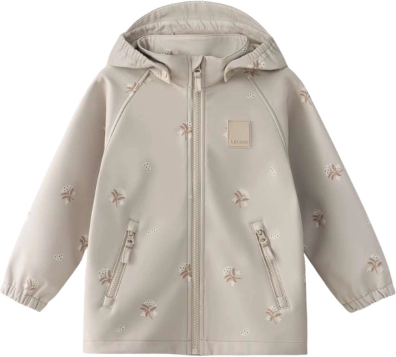 Leokid softshellová bunda lake silver cloud flower, veľ. 104