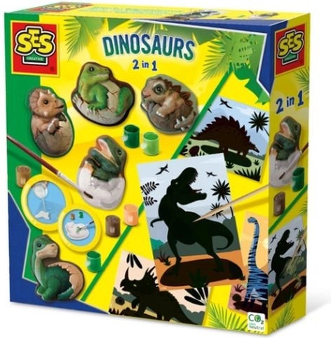 SES sadrové odliatky dinosaury 2 v 1