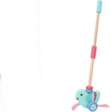 Drevený vtáčik na tlačenie Adam Toys