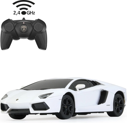 Rádiom ovládané auto Lamborghini Aventador 1:24 biele