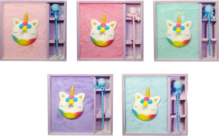 Plyšový denník s jednorožcom a perom