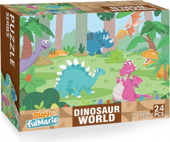 Detské puzzle dinosaury 24 dielikov 50 × 34 cm