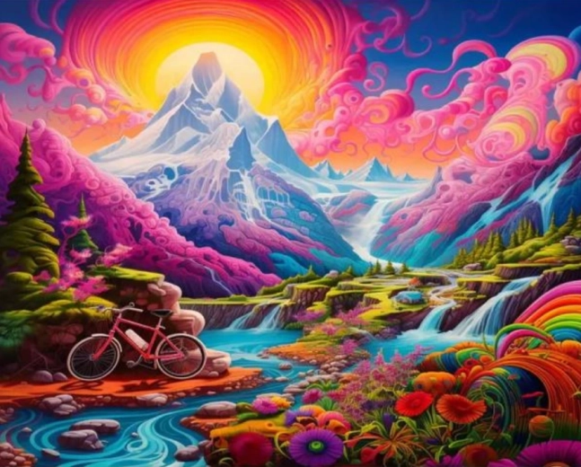 Maľovanie podľa čísel – rozprávková krajina 40 × 50 cm