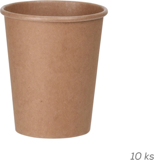 Papierový kelímok Nature 250 ml (papier/PE), 10 ks