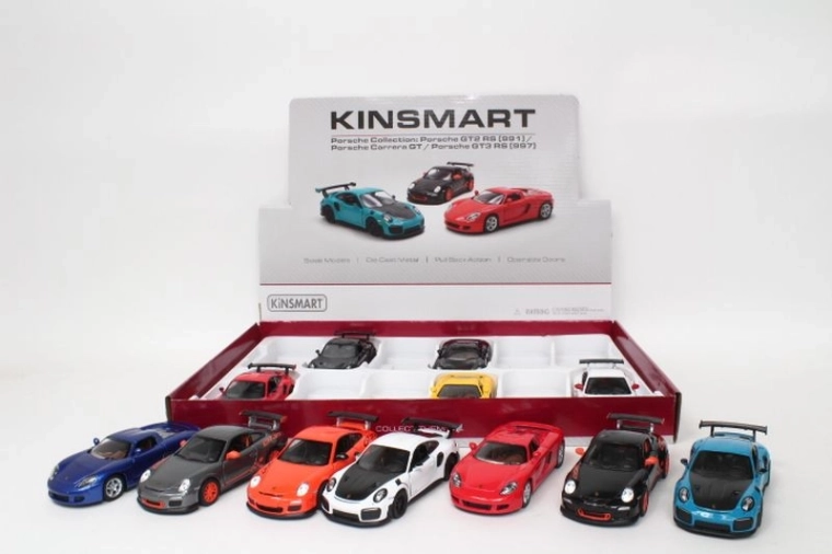 Kovový model auta Porsche 13 cm s otváracími dverami a pohonom pull-back
