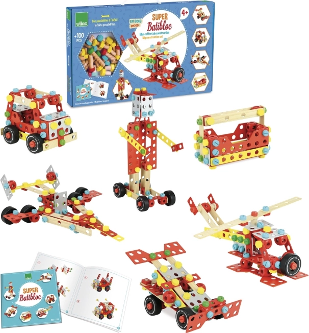 Vilac drevená stavebnica Super Batibloc