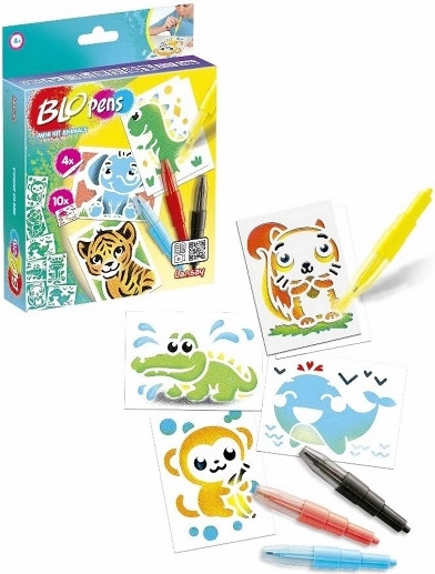 Blopens mini – sada 4 fúkacích fixiek so zvieratkami