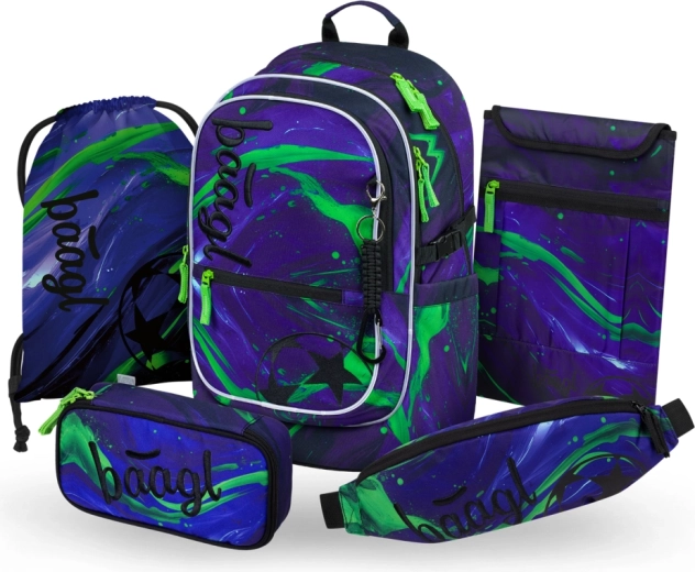 Baagl set 5 Core Football Champion: školský batoh, peračník, vrecko, ľadvinka a obal na notebook GRS