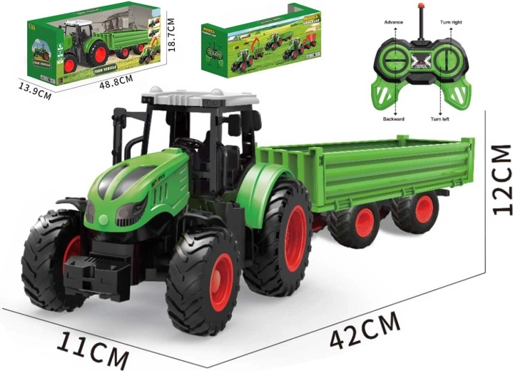 R/C traktor s prívesom na diaľkové ovládanie