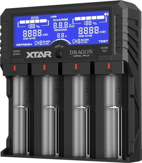 XTAR Dragon VP4L Plus nabíjačka akumulátorov Li-ion a Ni-MH