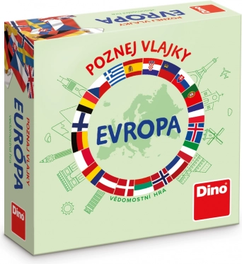 Dino Cestovná hra Spoznaj vlajky Európy