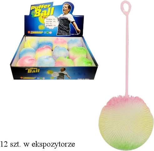 Svetielkujúca antistresová loptička s mäkkými hrotmi a úchytom