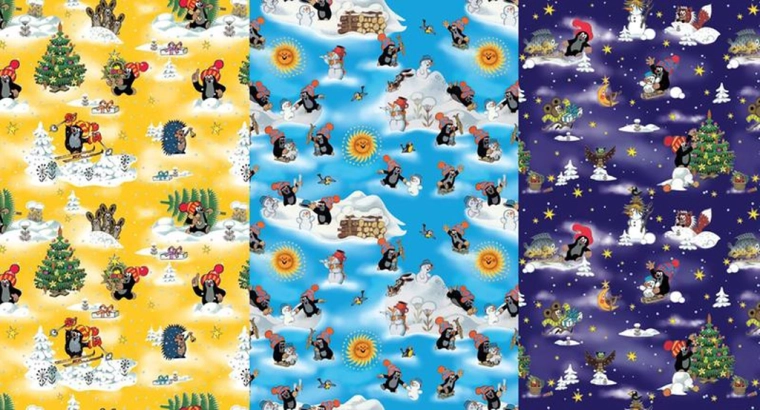 Baliaci papier s motívom KRTKO 0,7 × 2 m, mix motívov