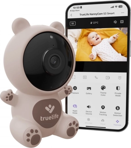 Inteligentná video opatrovateľka TrueLife NannyCam S3 Smart s Full HD a nočným videním