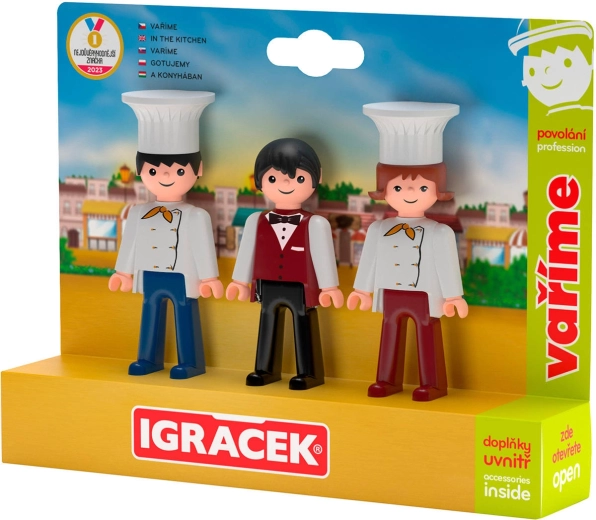 Efko Igráček trio Varíme – sada 3 kĺbových figúrok s doplnkami