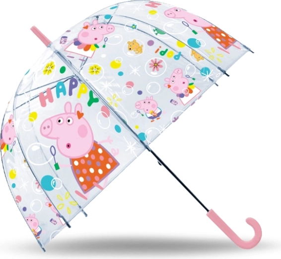 Priesvitný detský dáždnik PEPPA PIG 19"