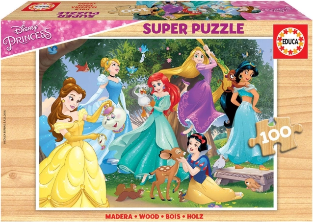 Drevené puzzle DISNEY princezné 100 dielikov EDUCA