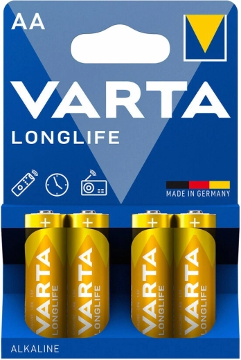 Varta Longlife alkalické batérie AA LR6, 4 ks