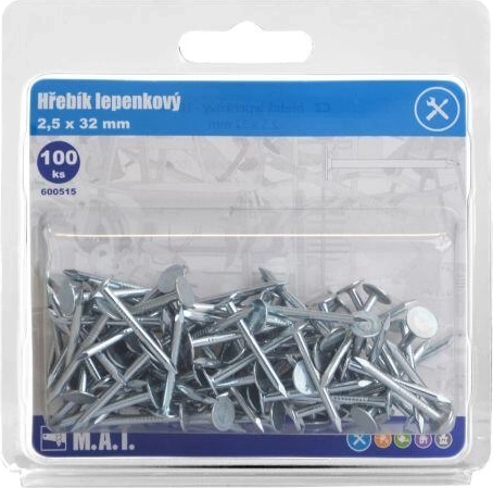 Kartónové klince pozinkované 32 × 2,5 mm (100 ks)