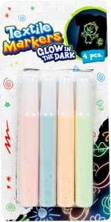 Textilné fixky svietiace v tme – sada 4 ks