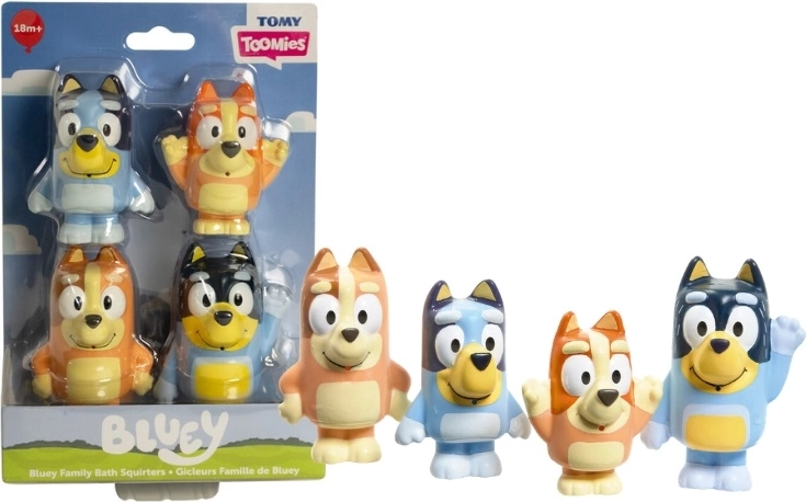 Toomies Bluey sada pískacích figúrok do vane 4 ks