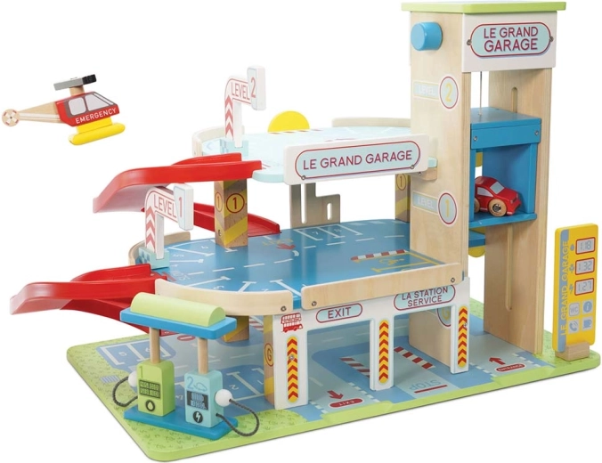 Le Toy Van drevená viacposchodová garáž Le Grand Garage