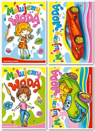 Maľovanie vodou – omaľovánky pre najmenších s nálepkami