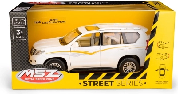 MSZ Toyota Land Cruiser Prado biely model auta v mierke 1:24