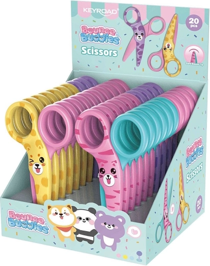 Detské bezpečnostné nožnice KEYROAD Zvieratká 10,5 cm