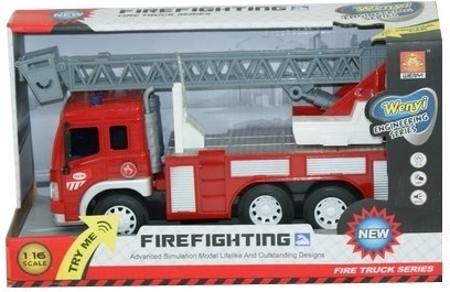 Hasičské vozidlo s otočnou plošinou 1:16 Madej