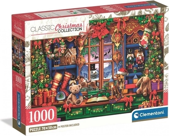 Clementoni puzzle 1000 dielikov vianočný obchodík