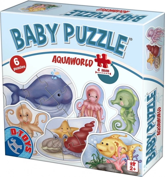 D-Toys baby puzzle Podmorský svet 6v1 (2–5 dielikov)
