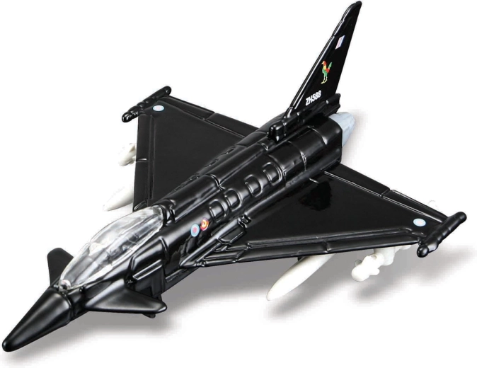 Maisto Fresh Metal Tailwinds kovový model lietadla EF-2000 Eurofighter čierny - 1 kus