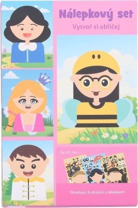 Kreatívna sada nálepiek – tvár 21 × 14 cm