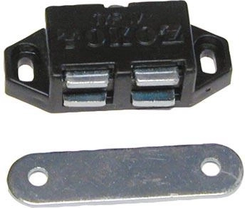 Magnetická západka s odskokom, hnedá, 10 ks