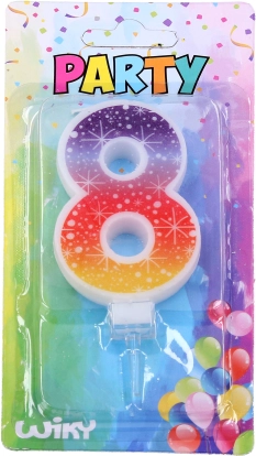 Párty sviečka číslo 8 Hviezdy