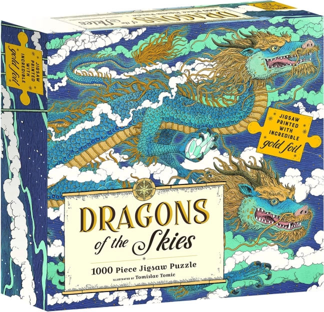 MAGIC CAT metalické puzzle nebeskí draci 1000 dielikov