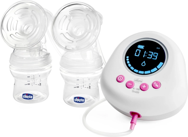Chicco dvojitá elektrická odsávačka materského mlieka Double Pink