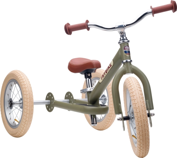 Trybike detské odrážadlo 2v1 (trojkolka/odrážadlo) zelené matné
