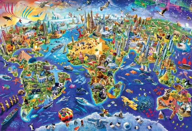 Puzzle Bláznivý svet 2000 dielikov EUROGRAPHICS