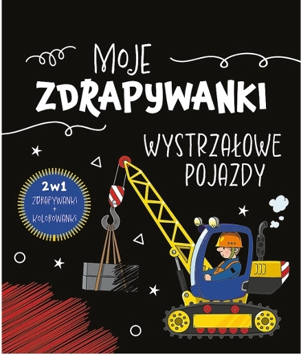 Vyškrabávací kreatívny zošit Moje zdrapywanki: wystrzałowe pojazdy (poľsky) - 1 kus