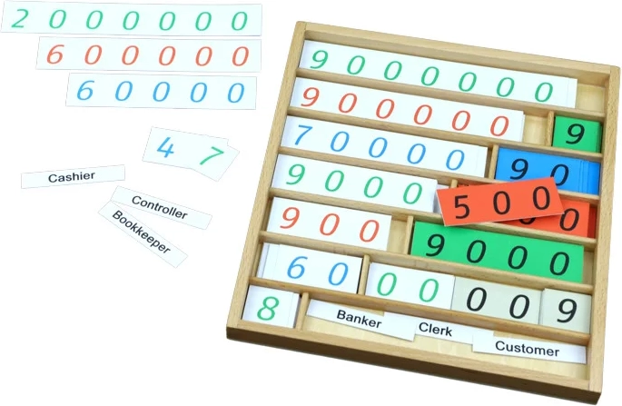 Moyo Montessori banková hra s číslami