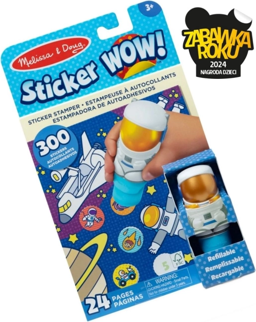 Sticker Wow kreatívna sada s pečiatkou a nálepkami – astronóm